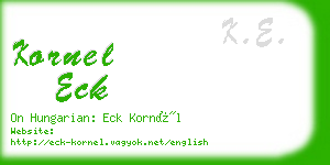 kornel eck business card